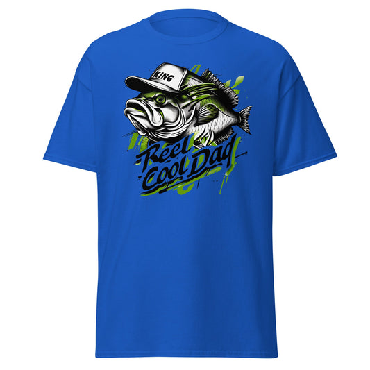 Reel Cool Dad | Fishing T-Shirt - Royal - T-Shirts Online