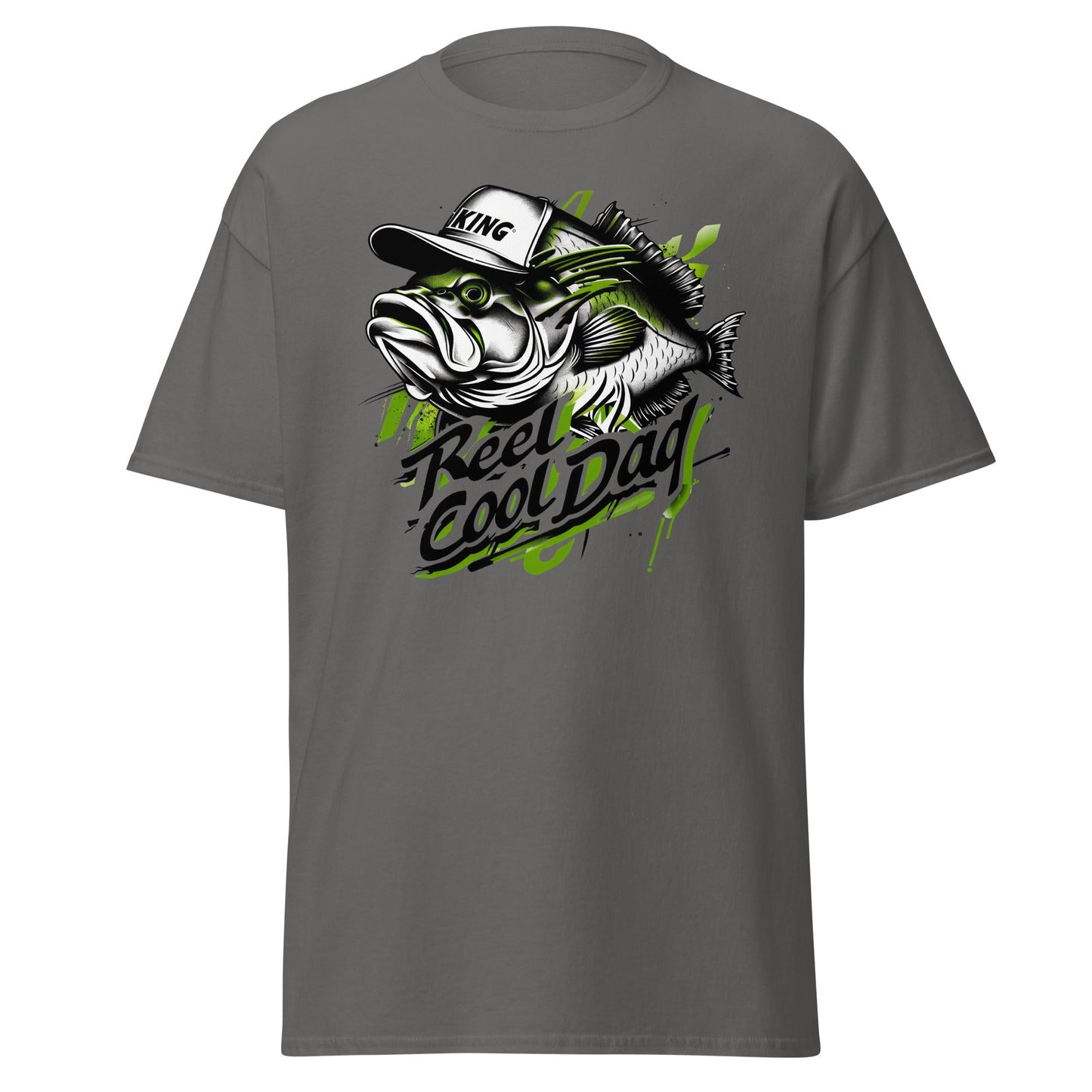 Reel Cool Dad | Fishing T-Shirt - Charcoal - T-Shirts Online