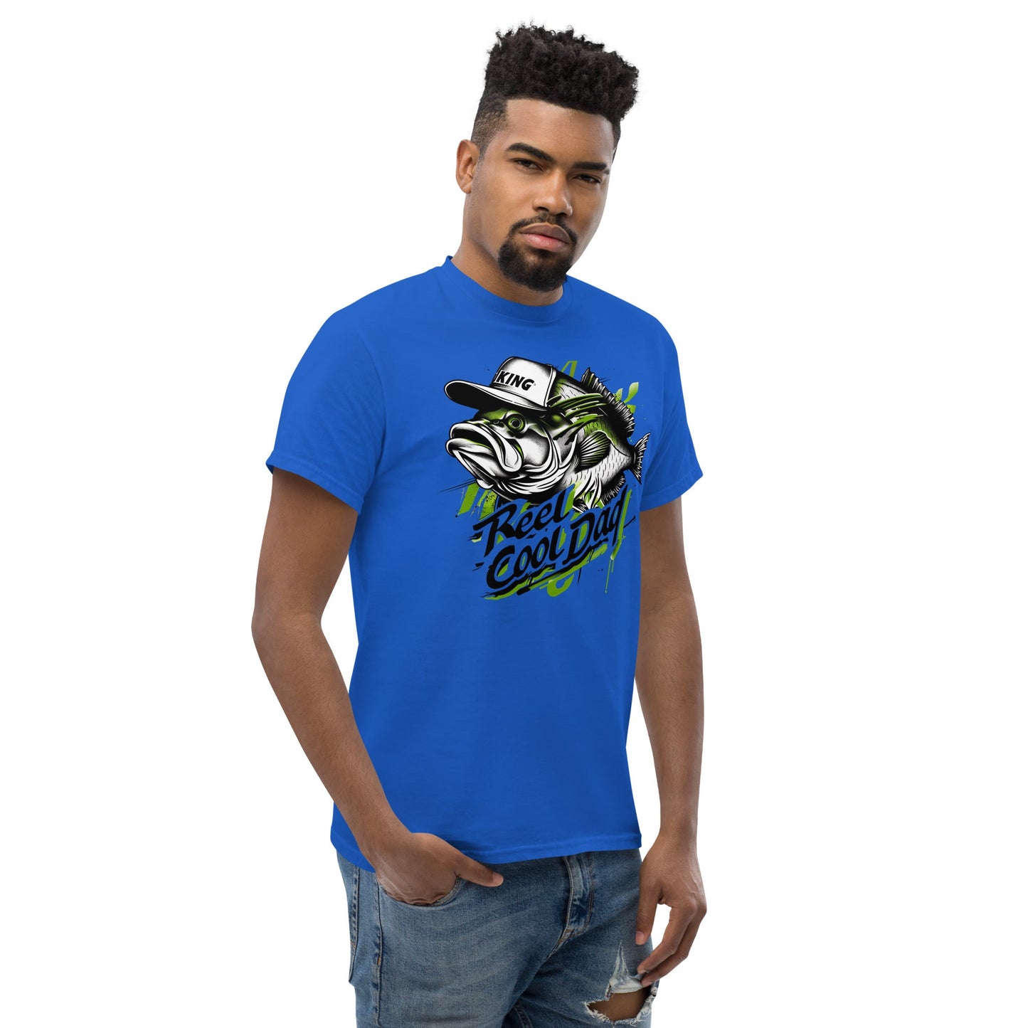 Reel Cool Dad | Fishing T-Shirt - Royal - T-Shirts Online