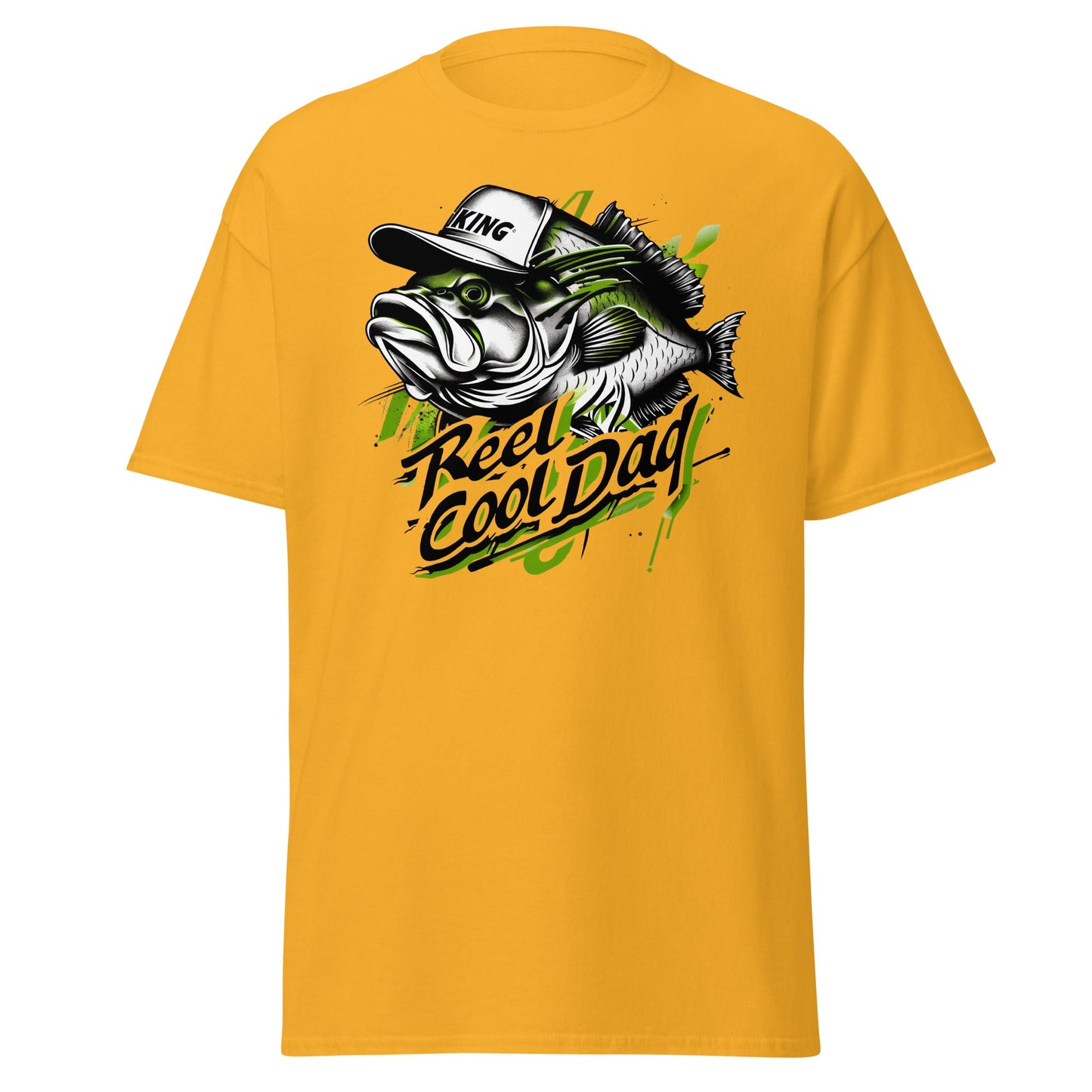 Reel Cool Dad | Fishing T-Shirt - Gold - T-Shirts Online