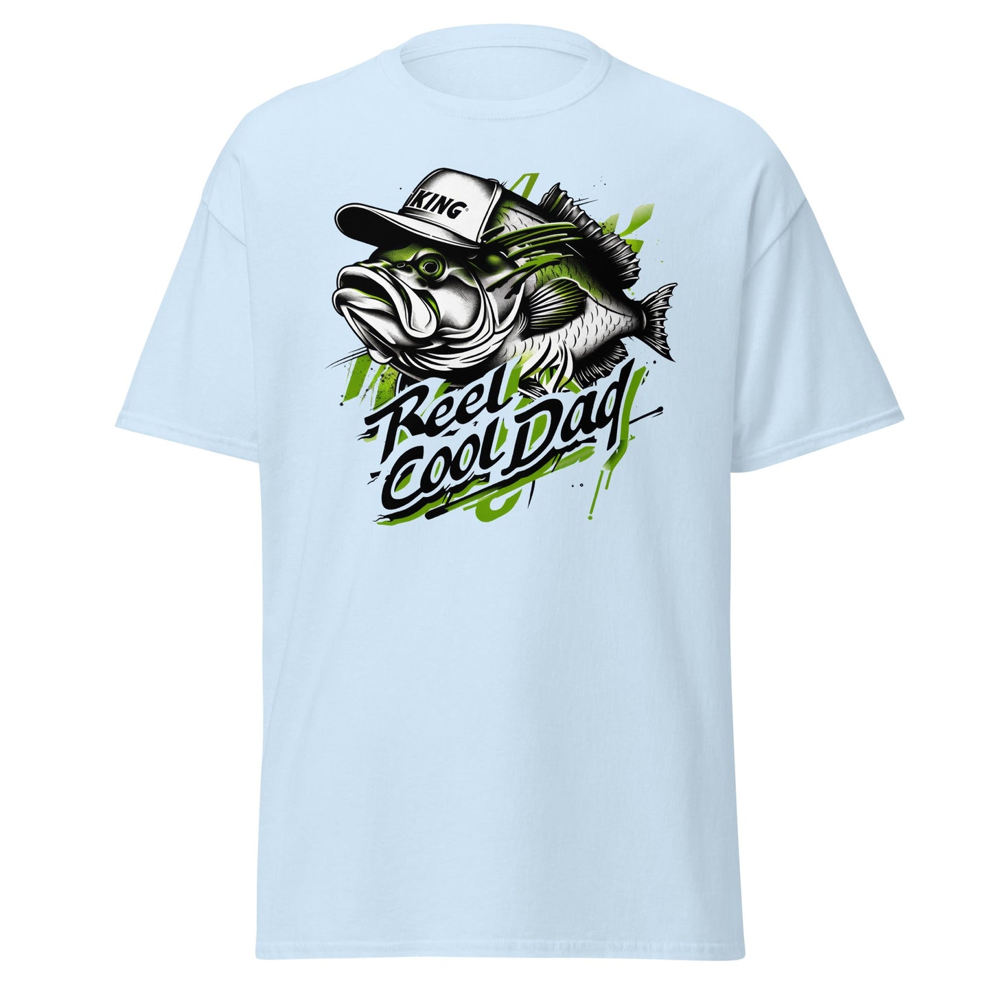 Reel Cool Dad | Fishing T-Shirt - Light Blue - T-Shirts Online