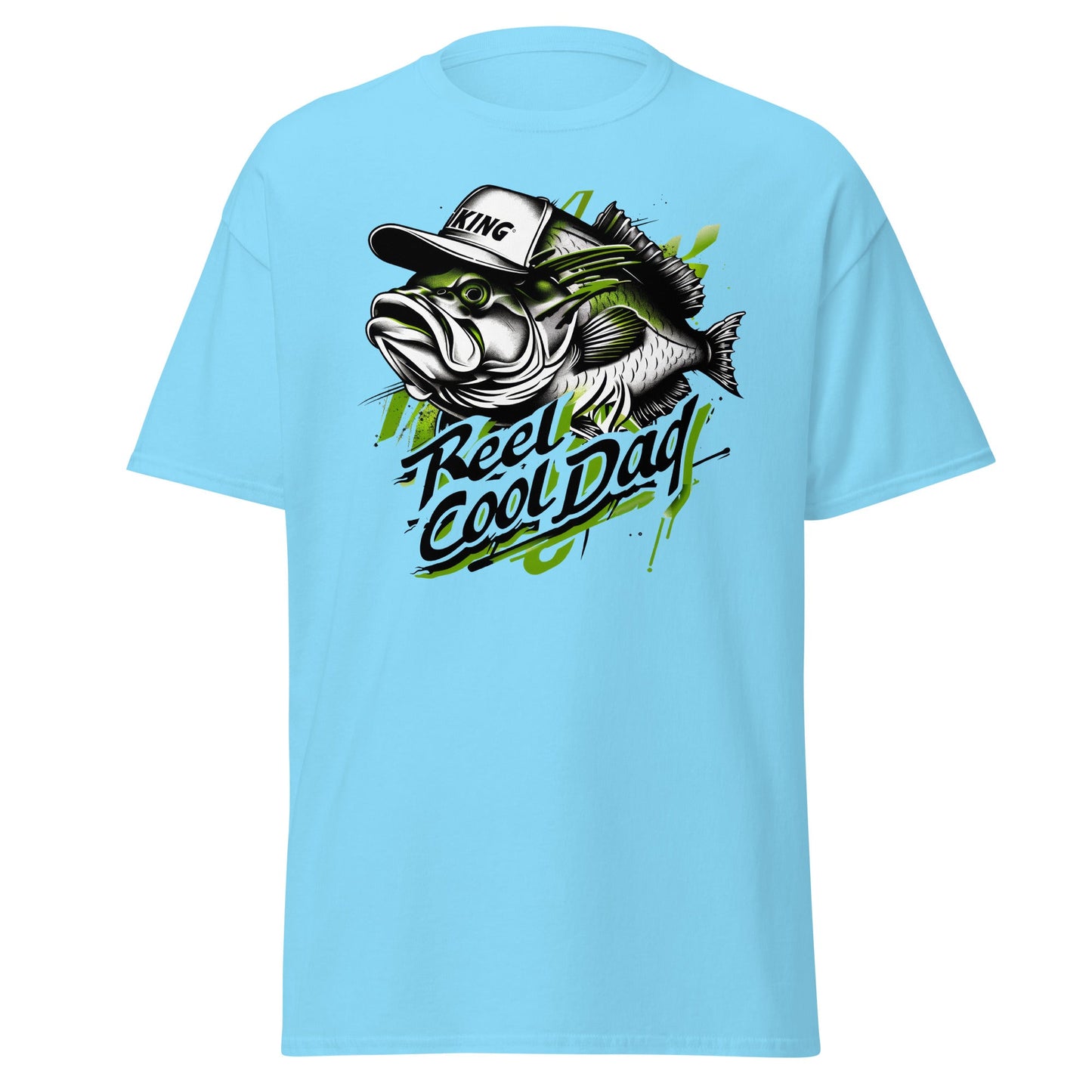 Reel Cool Dad | Fishing T-Shirt - Sky - T-Shirts Online