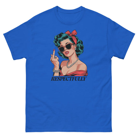 Respectfully | Adult T-Shirt - Royal - T-Shirts Online