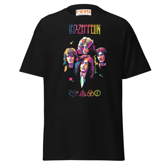 Retro Rock Band Pop Art T-Shirt - Black - T-Shirts Online