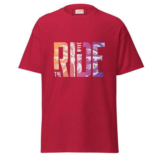 Ride the Wave | Surfing T-Shirt - Cardinal - T-Shirts Online