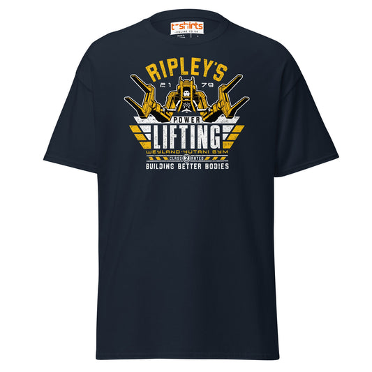 Ripley’s Power Lifting T-Shirt | Funny Sci - Fi Gym Tee - Navy - T-Shirts Online