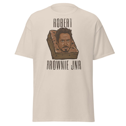 Robert Brownie Jnr T-Shirt | Funny Celebrity Pun Graphic Tee - Natural - T-Shirts Online