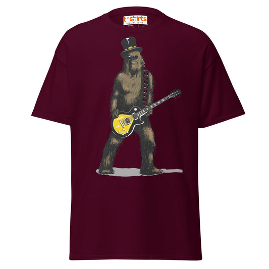 Rock Legend T-Shirt | Funny Guitar Wookiee Parody Tee - Maroon - T-Shirts Online