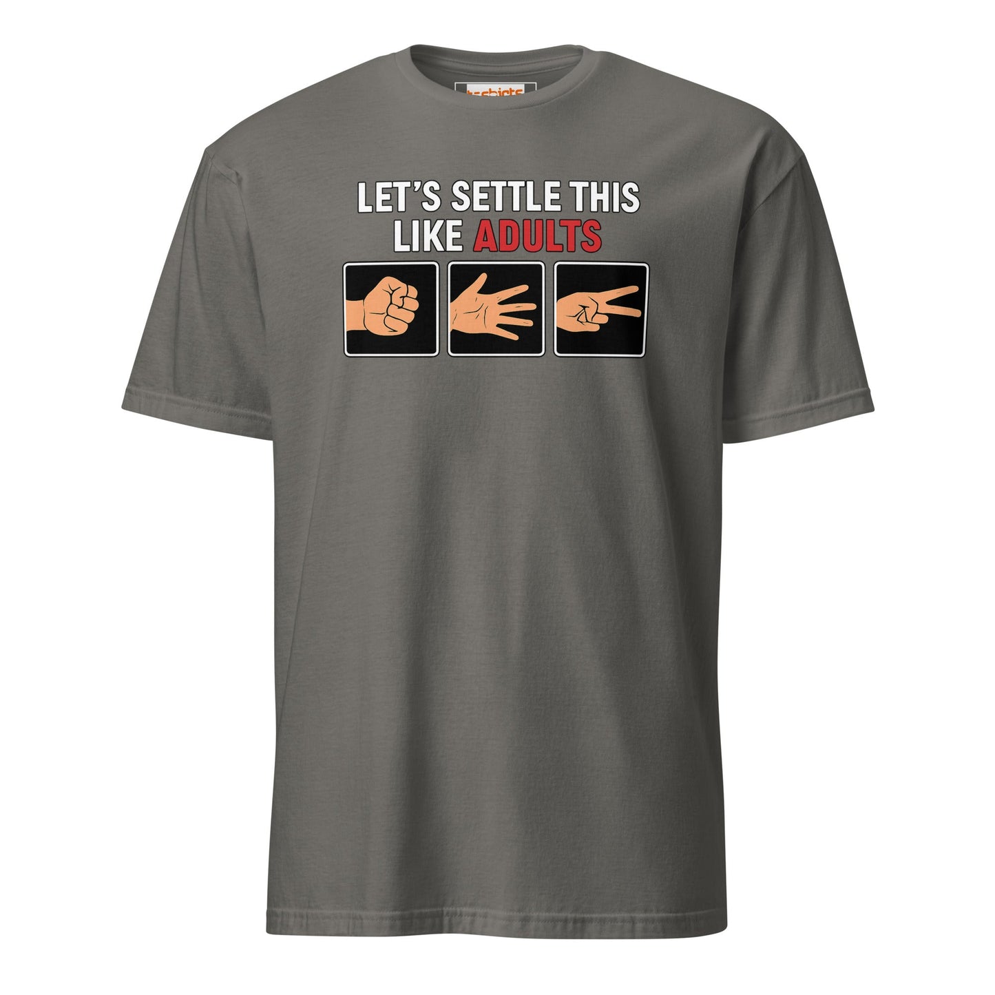 Rock Paper Scissors T-Shirt | Funny Graphic Tee - Charcoal - T-Shirts Online