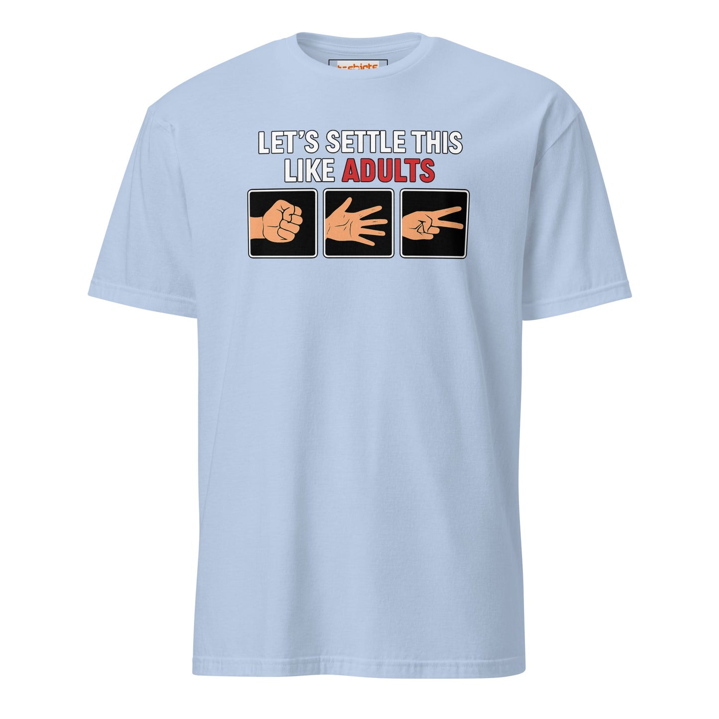 Rock Paper Scissors T-Shirt | Funny Graphic Tee - Light Blue - T-Shirts Online