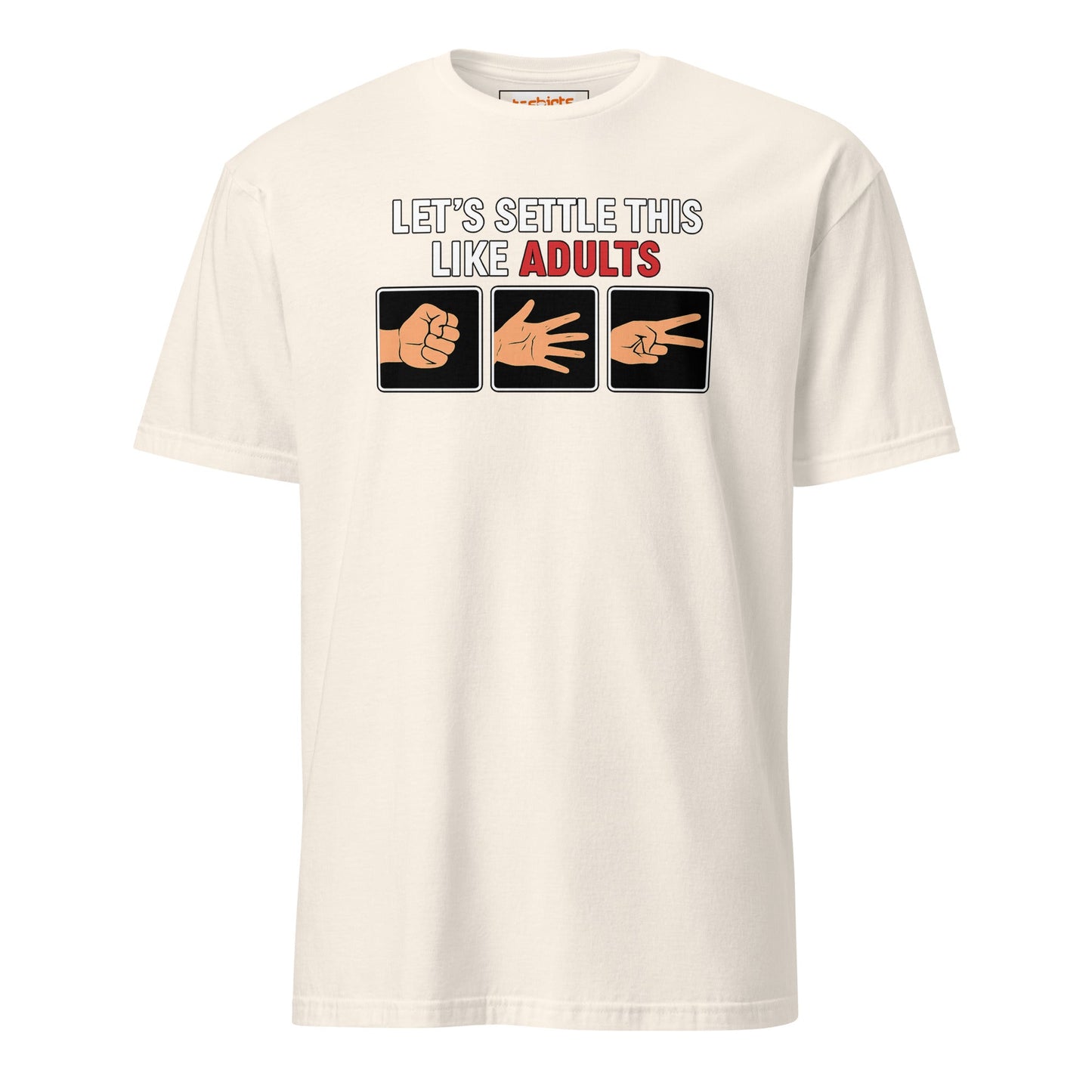 Rock Paper Scissors T-Shirt | Funny Graphic Tee - Natural - T-Shirts Online