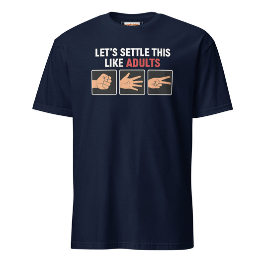 Rock Paper Scissors T-Shirt | Funny Graphic Tee - Navy - T-Shirts Online