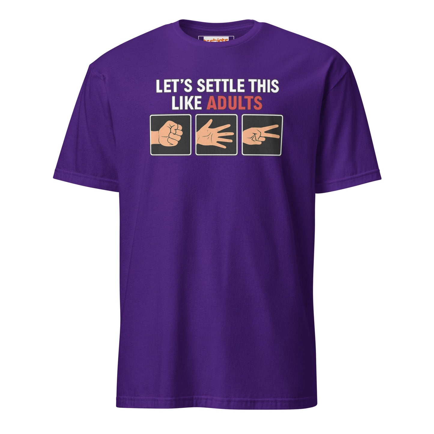 Rock Paper Scissors T-Shirt | Funny Graphic Tee - Purple - T-Shirts Online