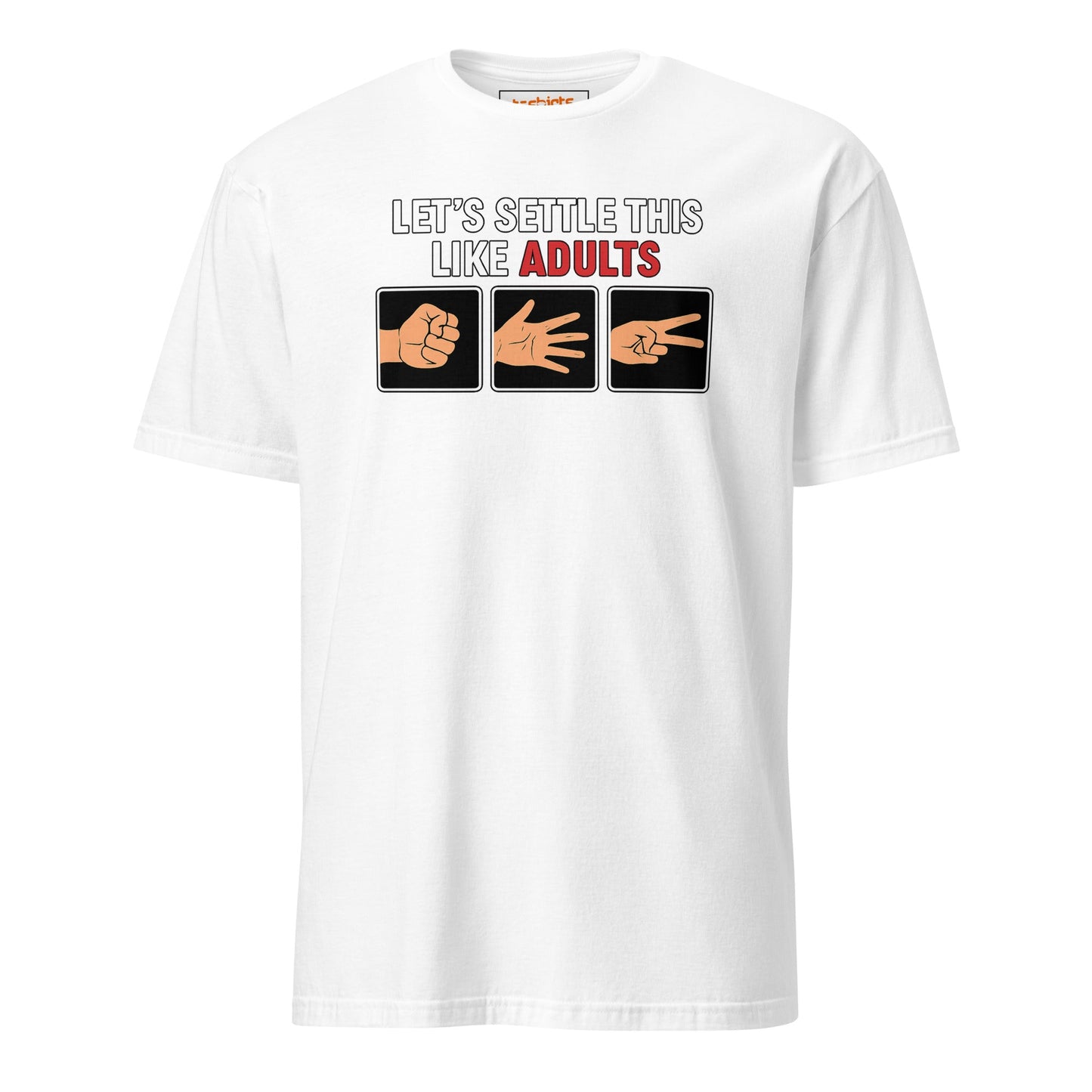 Rock Paper Scissors T-Shirt | Funny Graphic Tee - White - T-Shirts Online