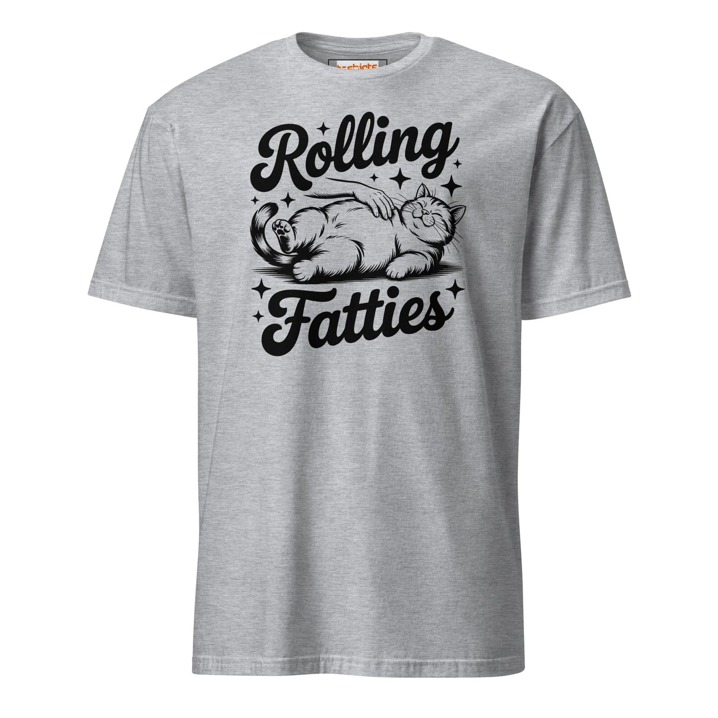 Rolling Fatties T-Shirt | Funny Cat T-Shirt - Sport Grey - T-Shirts Online