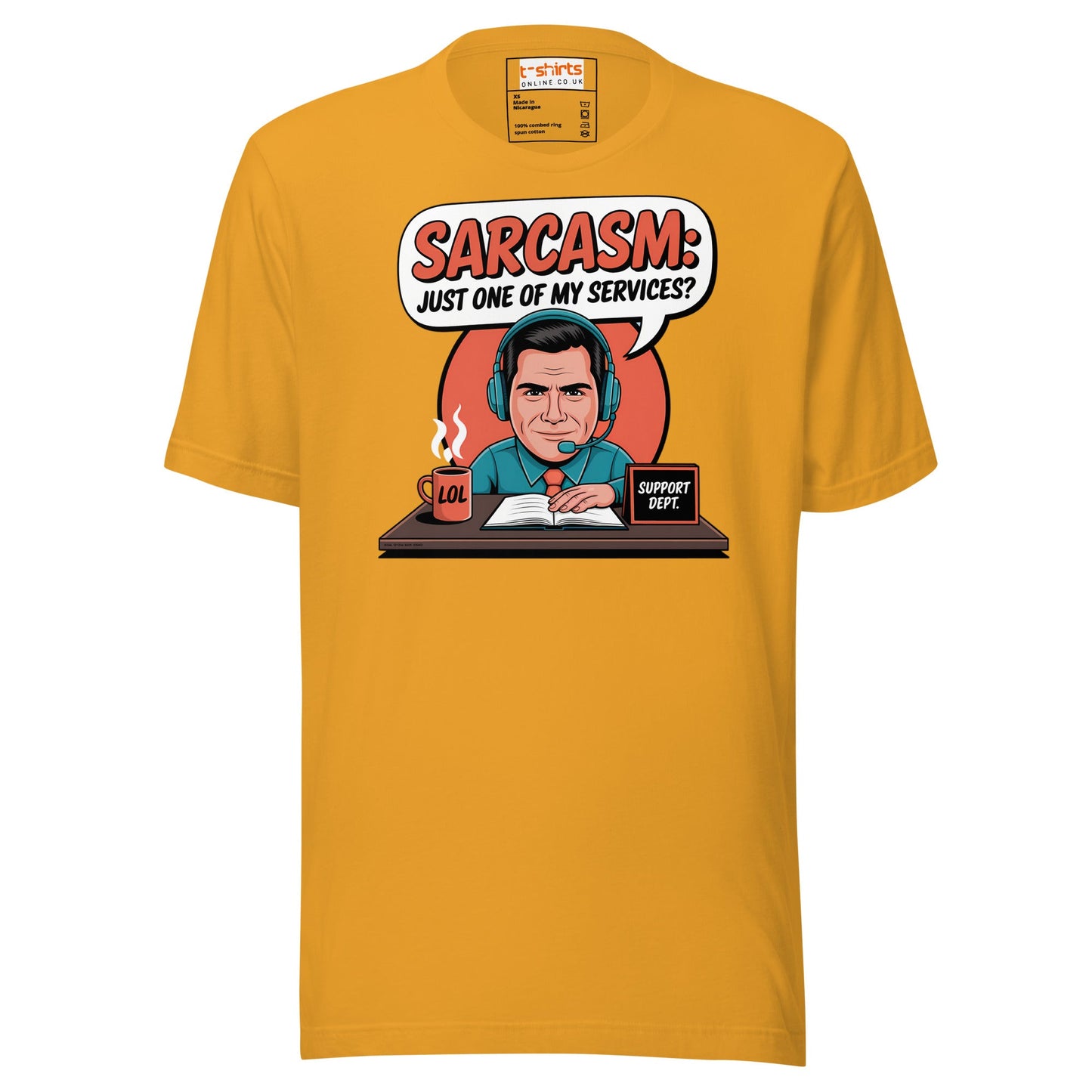 Sarcasm, Just one of my Services T-Shirt - Mustard - T-Shirts Online