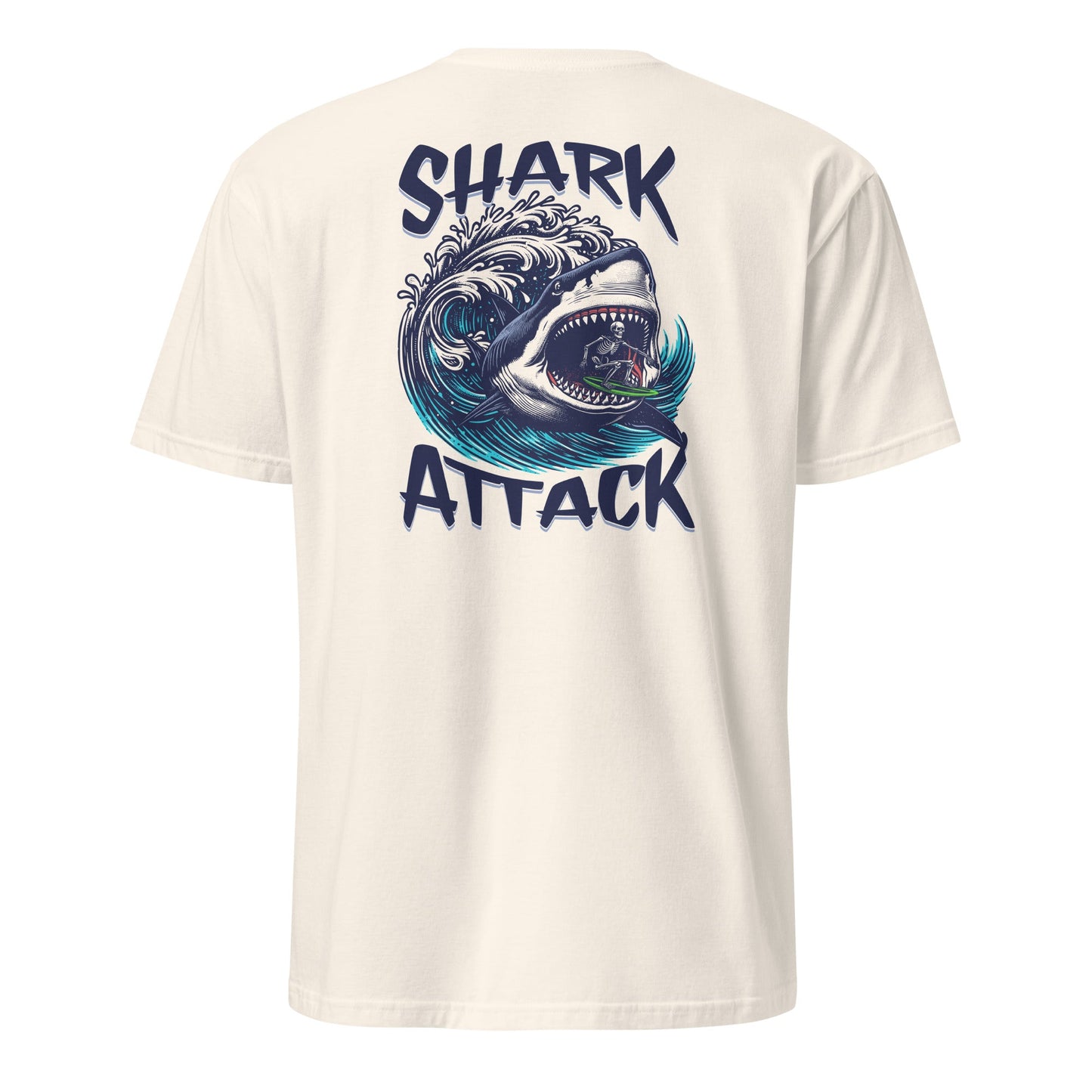 Shark Attack T-Shirt - Beachwear Tee - Natural - T-Shirts Online