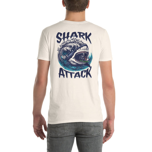 Shark Attack T-Shirt - Beachwear Tee - Sand - T-Shirts Online