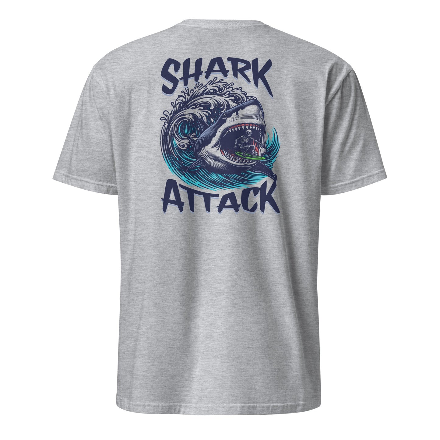 Shark Attack T-Shirt - Beachwear Tee - Sport Grey - T-Shirts Online