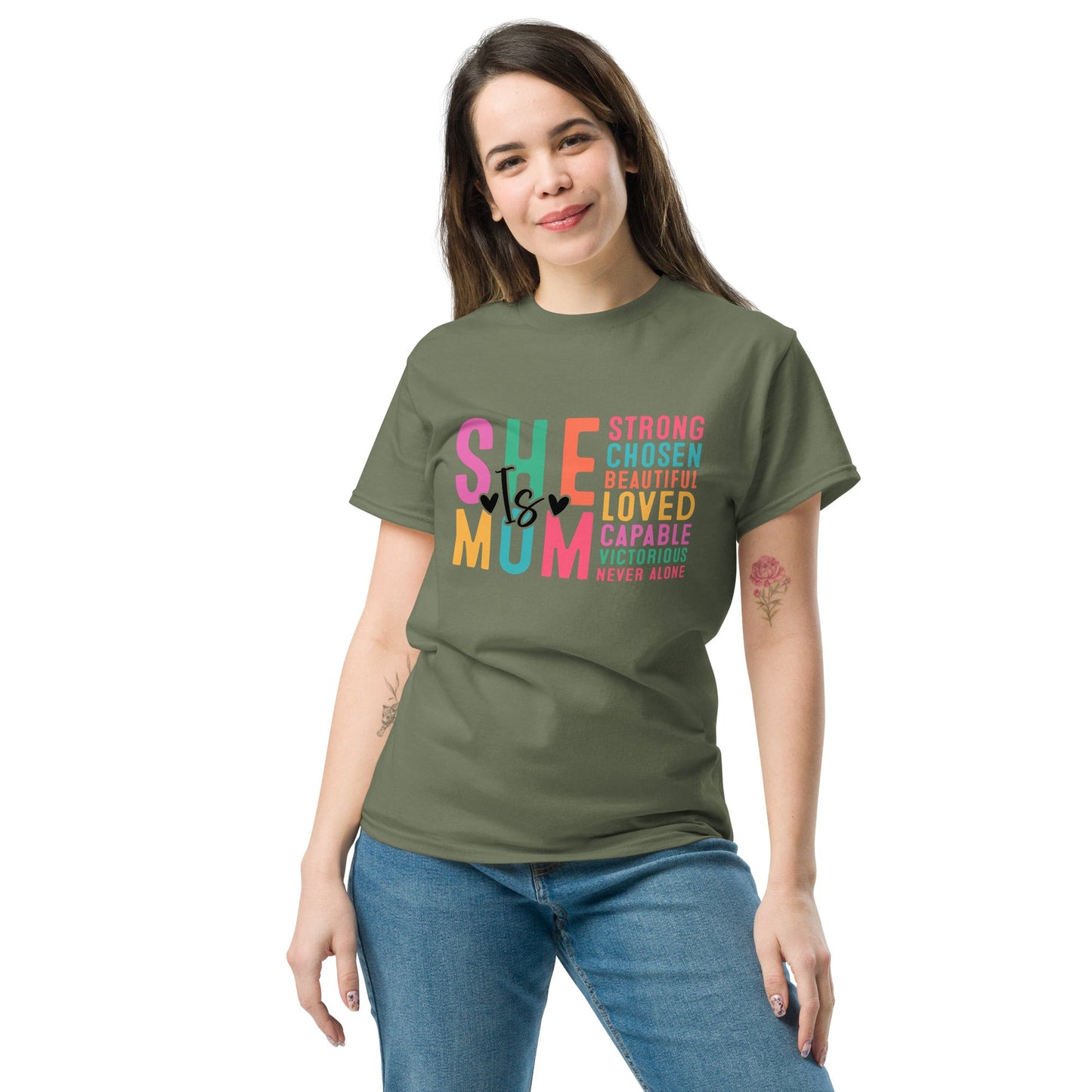 She is Mum | Mother's Day T-Shirt - Black - T-Shirts Online