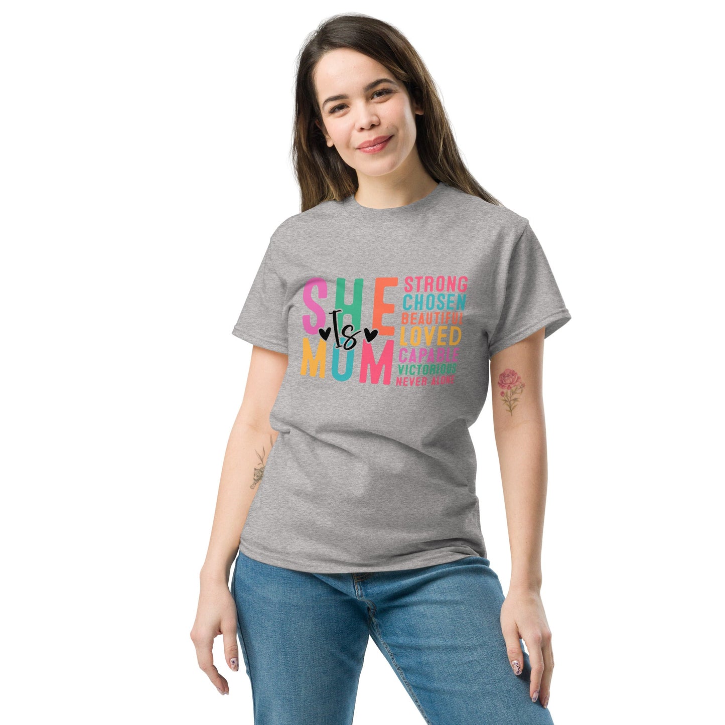 She is Mum | Mother's Day T-Shirt - Black - T-Shirts Online