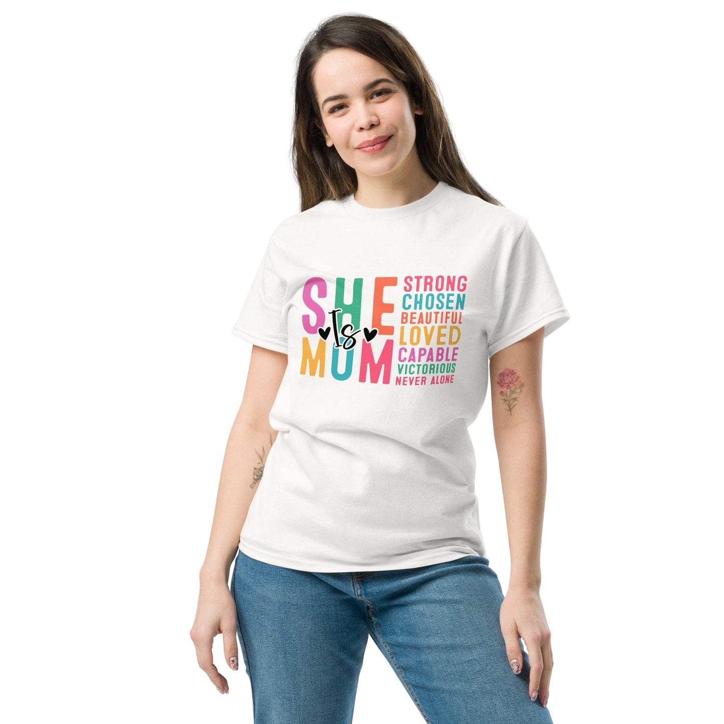 She is Mum | Mother's Day T-Shirt - Black - T-Shirts Online