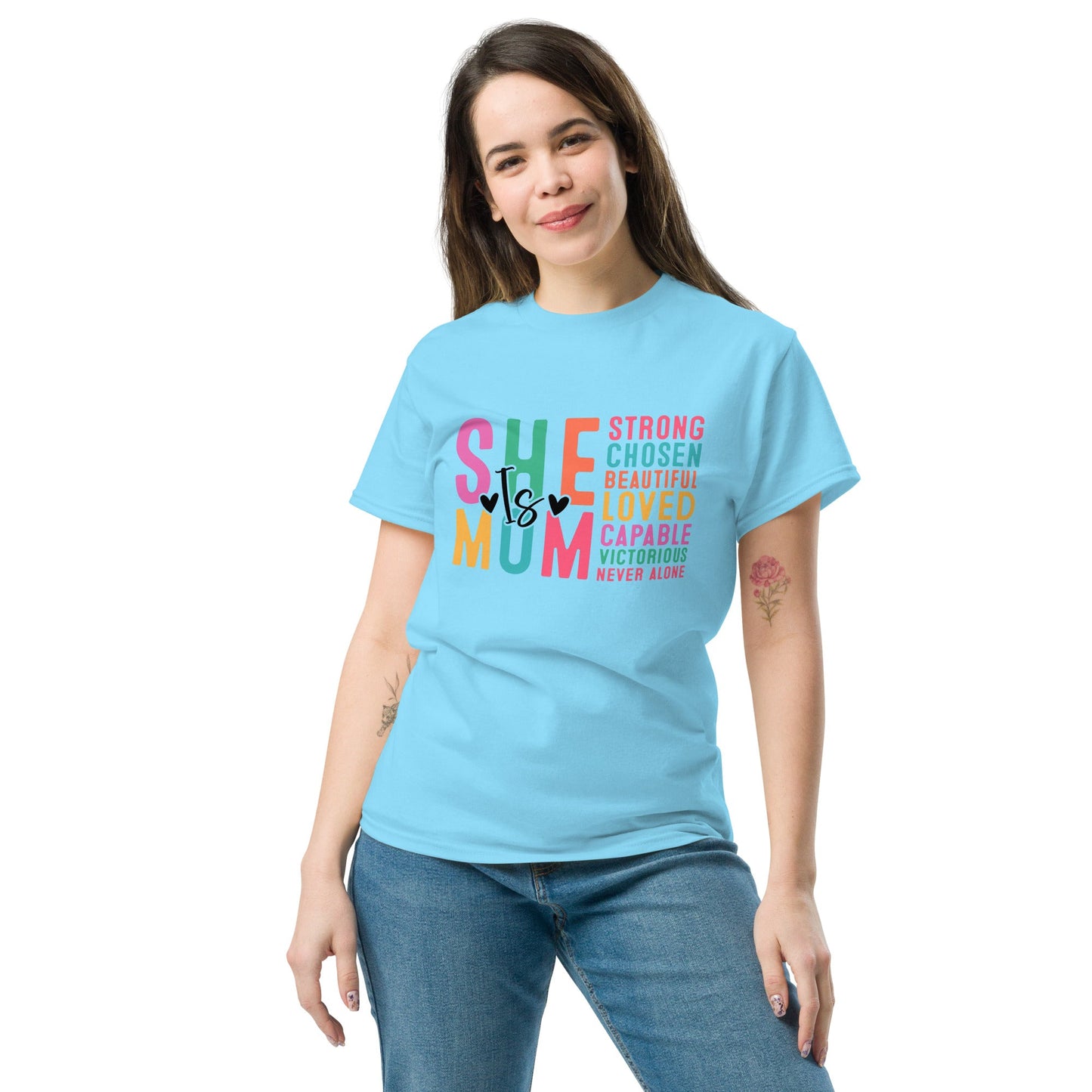 She is Mum | Mother's Day T-Shirt - Black - T-Shirts Online
