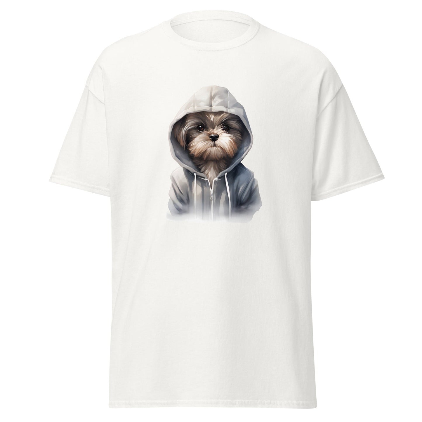 Shih Tzu in Hoodie | Shih Tzu T-Shirt - White - T-Shirts Online