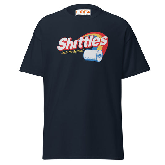 Shittles Parody T-Shirt – Funny Toilet Paper Gag Tee - Navy - T-Shirts Online
