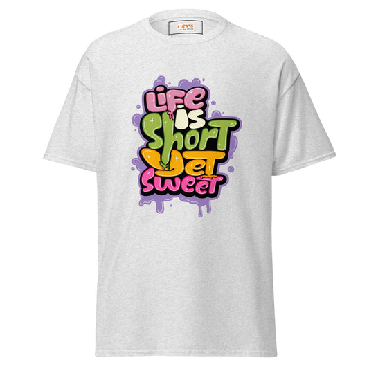 Short and Sweet | Funky T-Shirt - Ash - T-Shirts Online