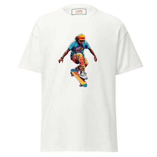 Skater | Skateboard T-Shirt - White - T-Shirts Online