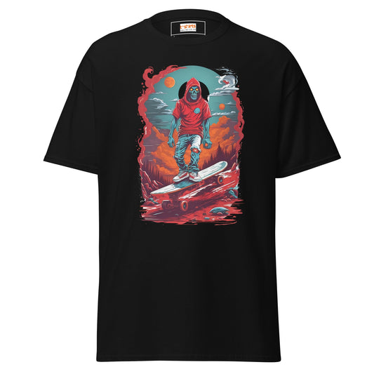 Skeleton Skater | Skating T-Shirt - Black - T-Shirts Online
