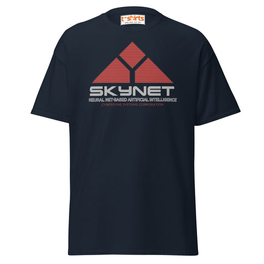 Skynet Logo T-Shirt – Sci - Fi Movie Fans Tee - Navy - T-Shirts Online