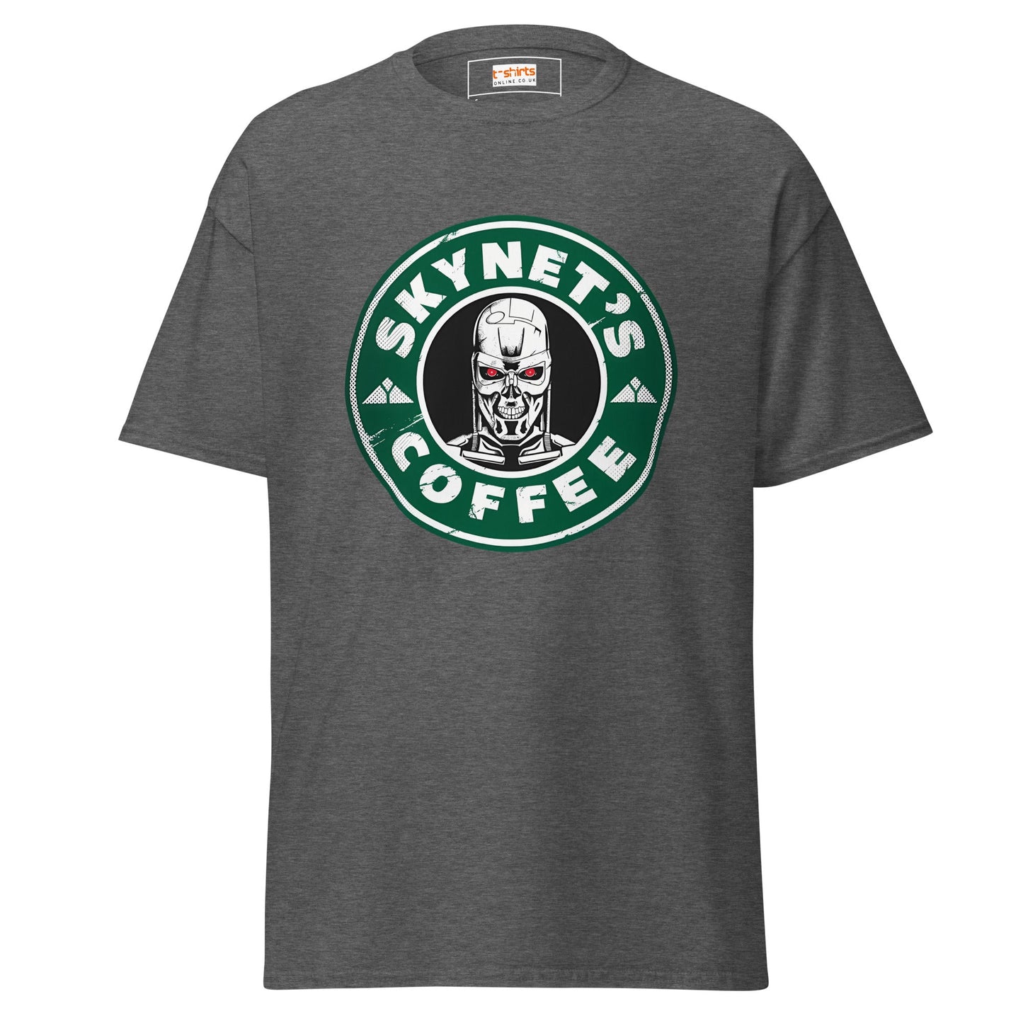 Skynets Coffee | Movie Parody T-Shirt - Dark Heather - T-Shirts Online