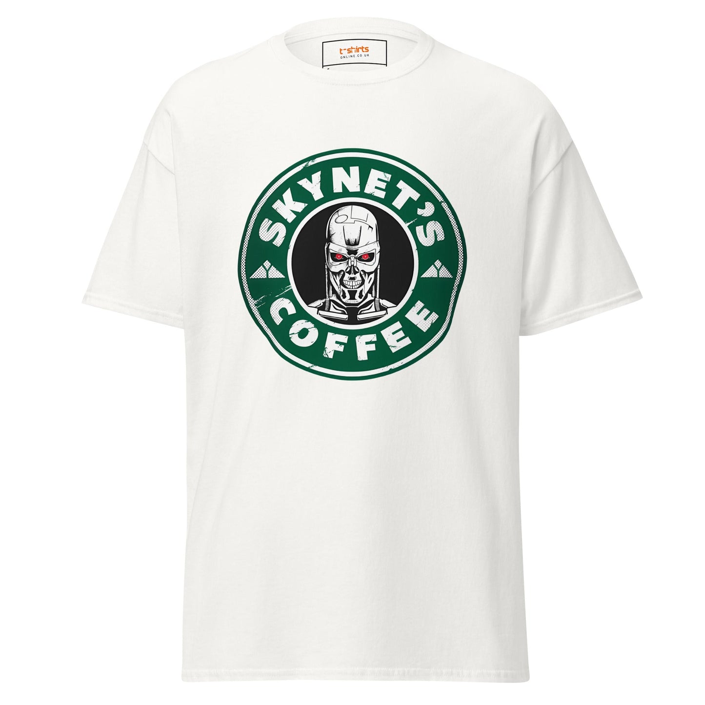 Skynets Coffee | Movie Parody T-Shirt - White - T-Shirts Online