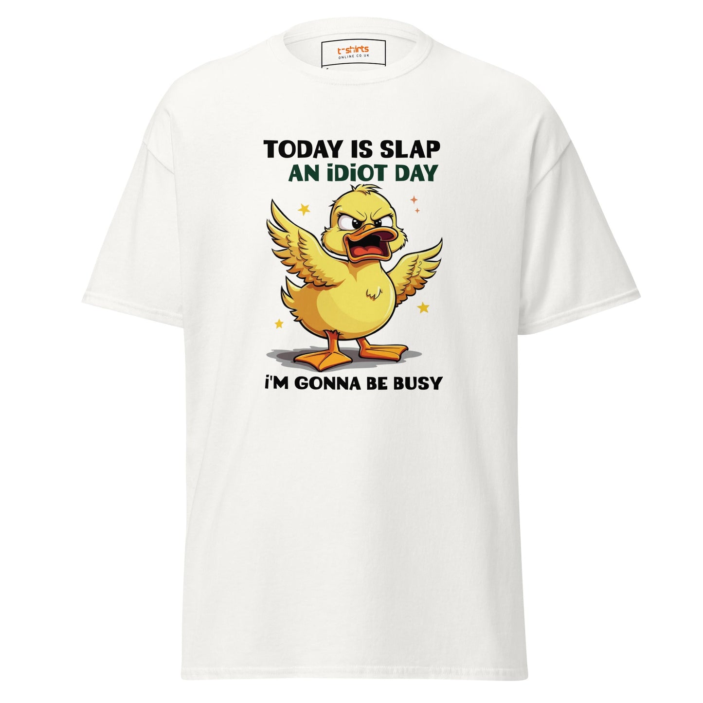 Slap an Idiot Day | Duck T-Shirt - White - T-Shirts Online