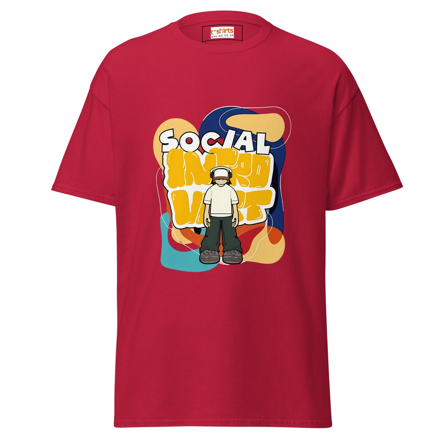Social Introvert | Graphic T-Shirt - Cardinal - T-Shirts Online