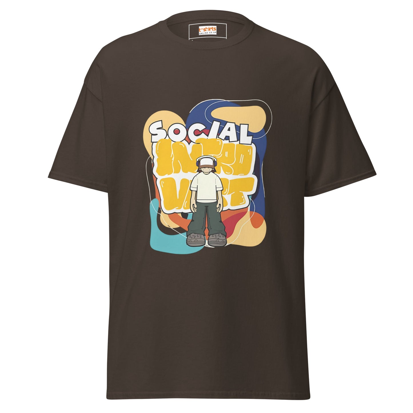 Social Introvert | Graphic T-Shirt - Dark Chocolate - T-Shirts Online