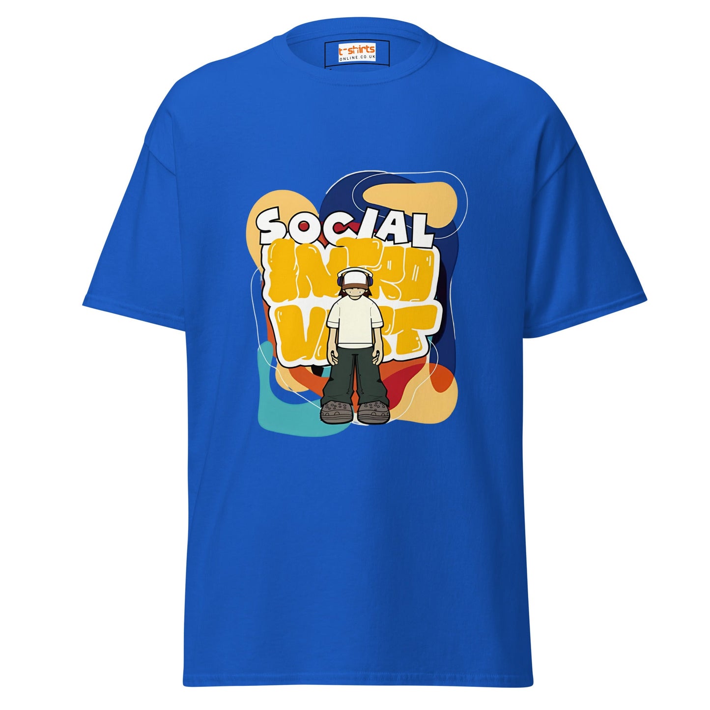 Social Introvert | Graphic T-Shirt - Royal - T-Shirts Online