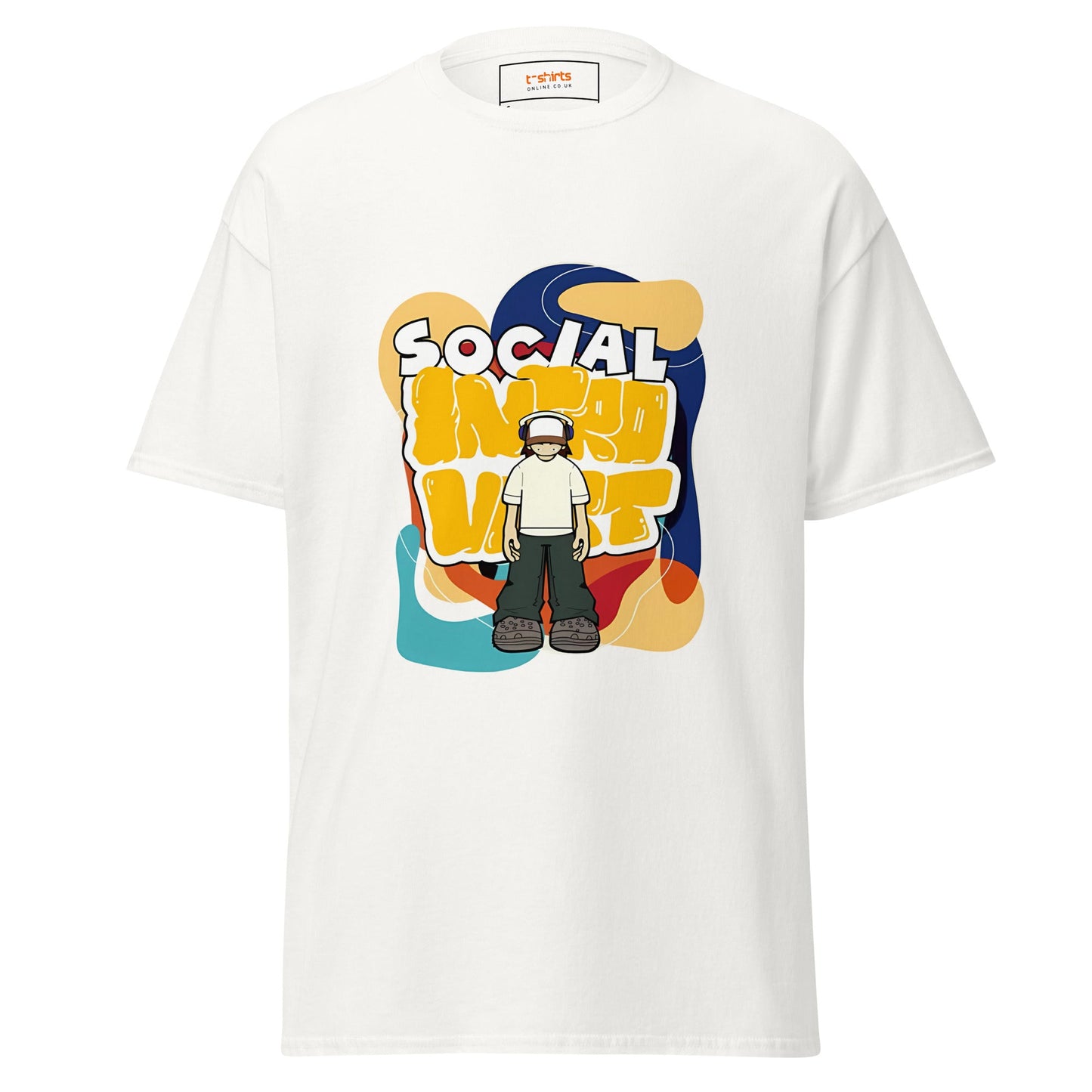 Social Introvert | Graphic T-Shirt - White - T-Shirts Online