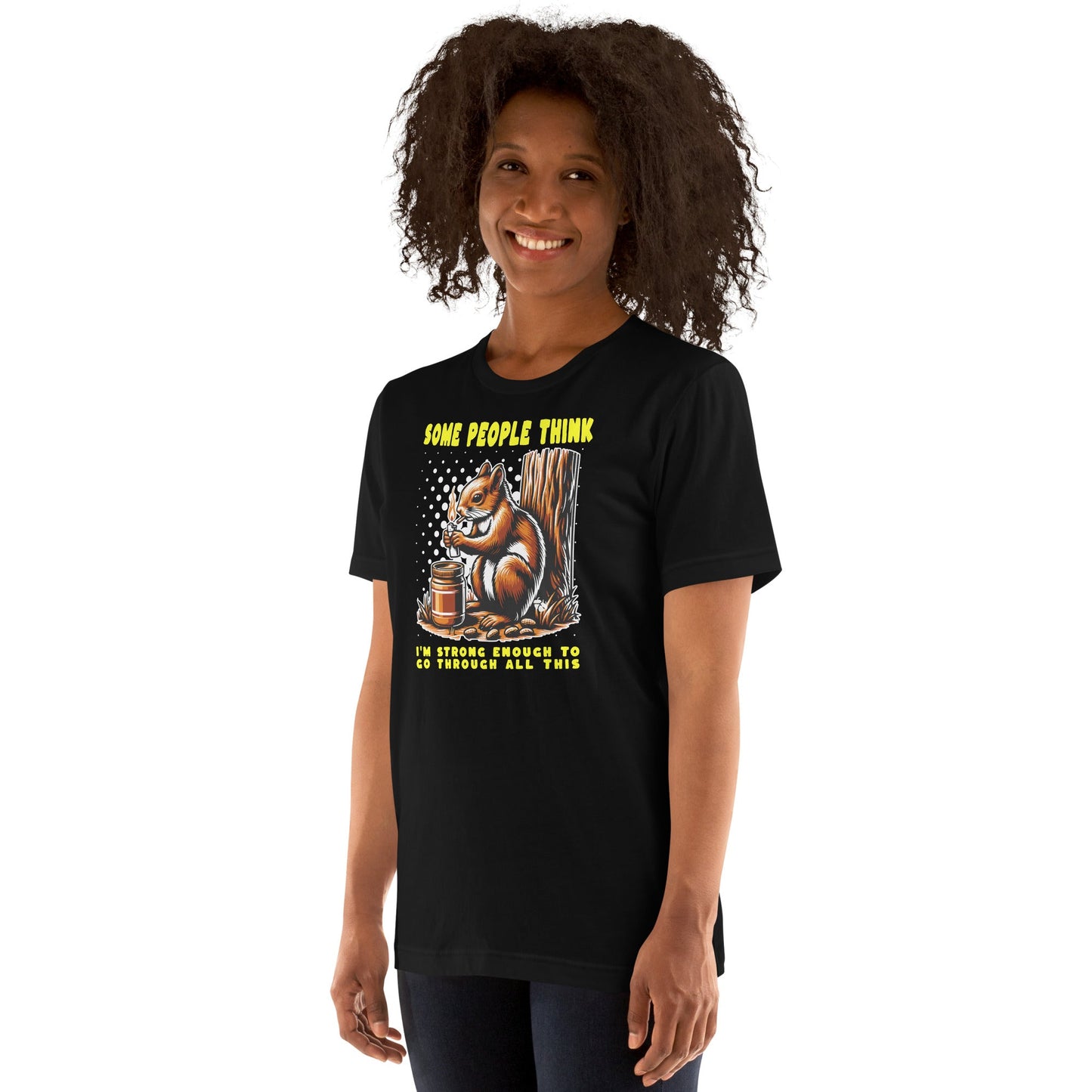 Some People Think T-Shirt | Funny Slogan T-Shirt - Black - T-Shirts Online