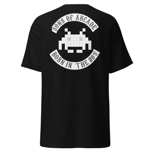 Sons of Arcade T-Shirt – Retro 80s Gamer Tee - Black - T-Shirts Online