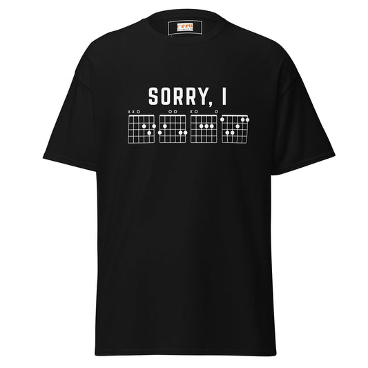Sorry I DGAF T-Shirt | Sassy Music Lover Tee - Black - T-Shirts Online