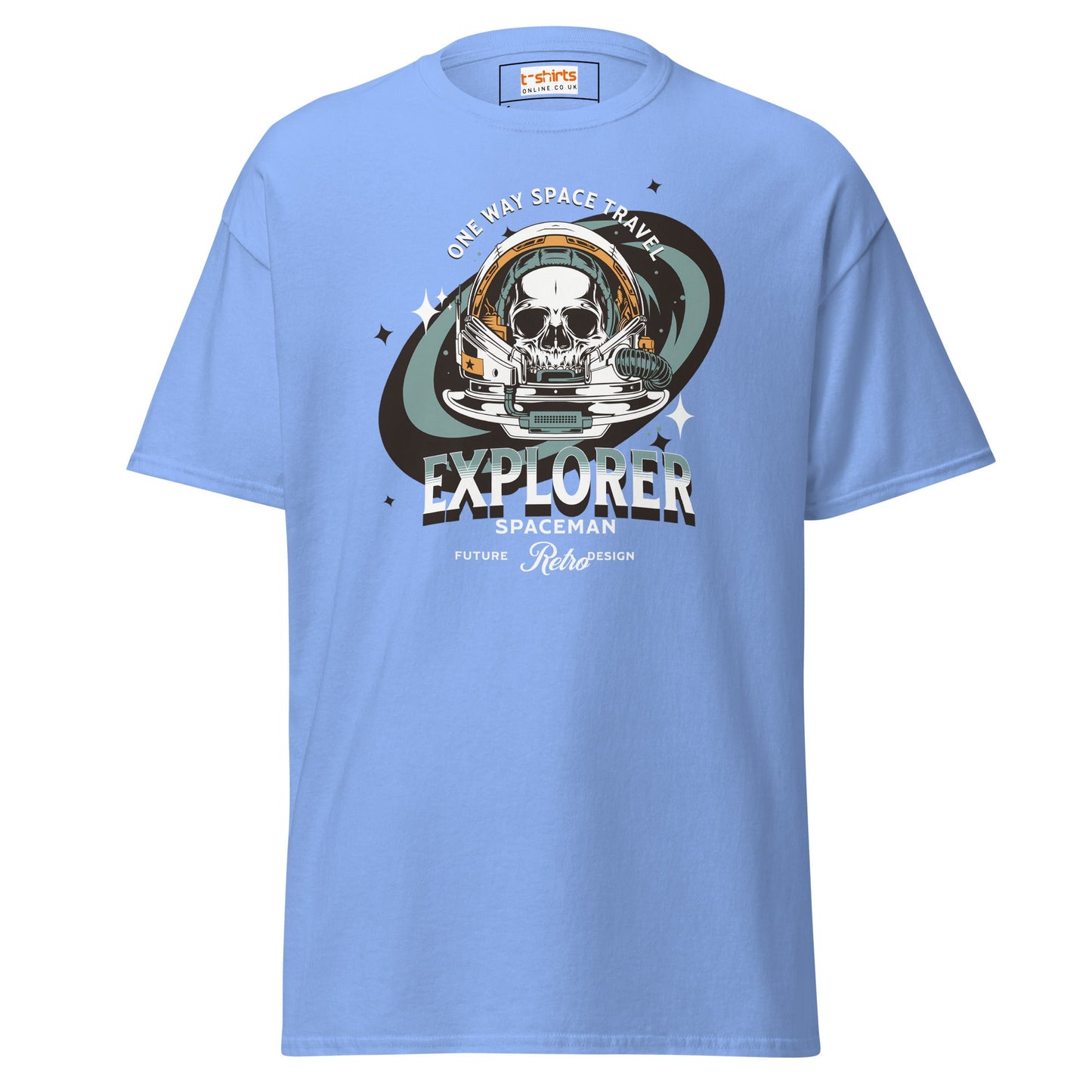 Space Travel T-Shirt | Space T-Shirt - Carolina Blue - T-Shirts Online