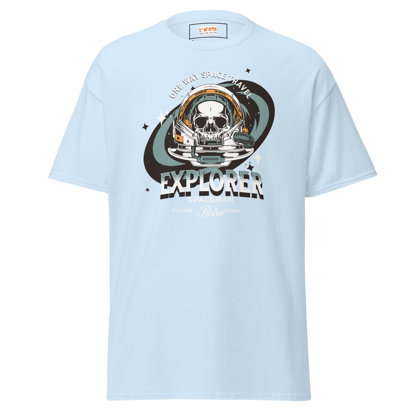 Space Travel T-Shirt | Space T-Shirt - Light Blue - T-Shirts Online