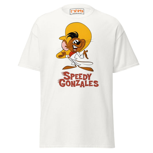 Speedy Gonzales T-Shirt | Classic Cartoon Retro Tee - White - T-Shirts Online