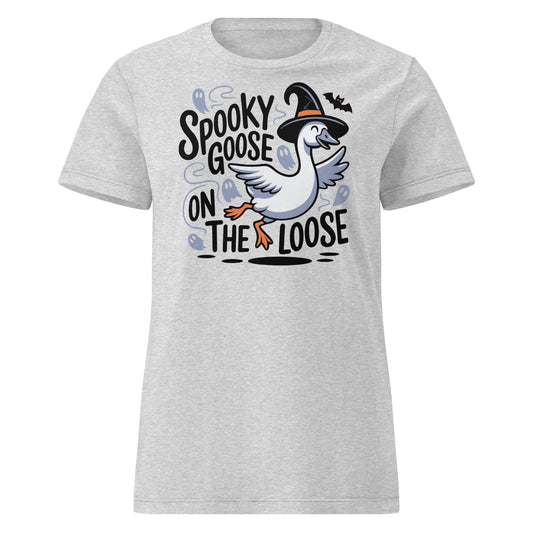 Spooky Goose On The Loose T-Shirt – Funny Halloween Tee - RS Sport Grey - T-Shirts Online