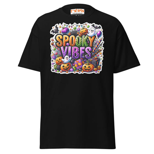Spooky Vibes T-Shirt - Black - T-Shirts Online