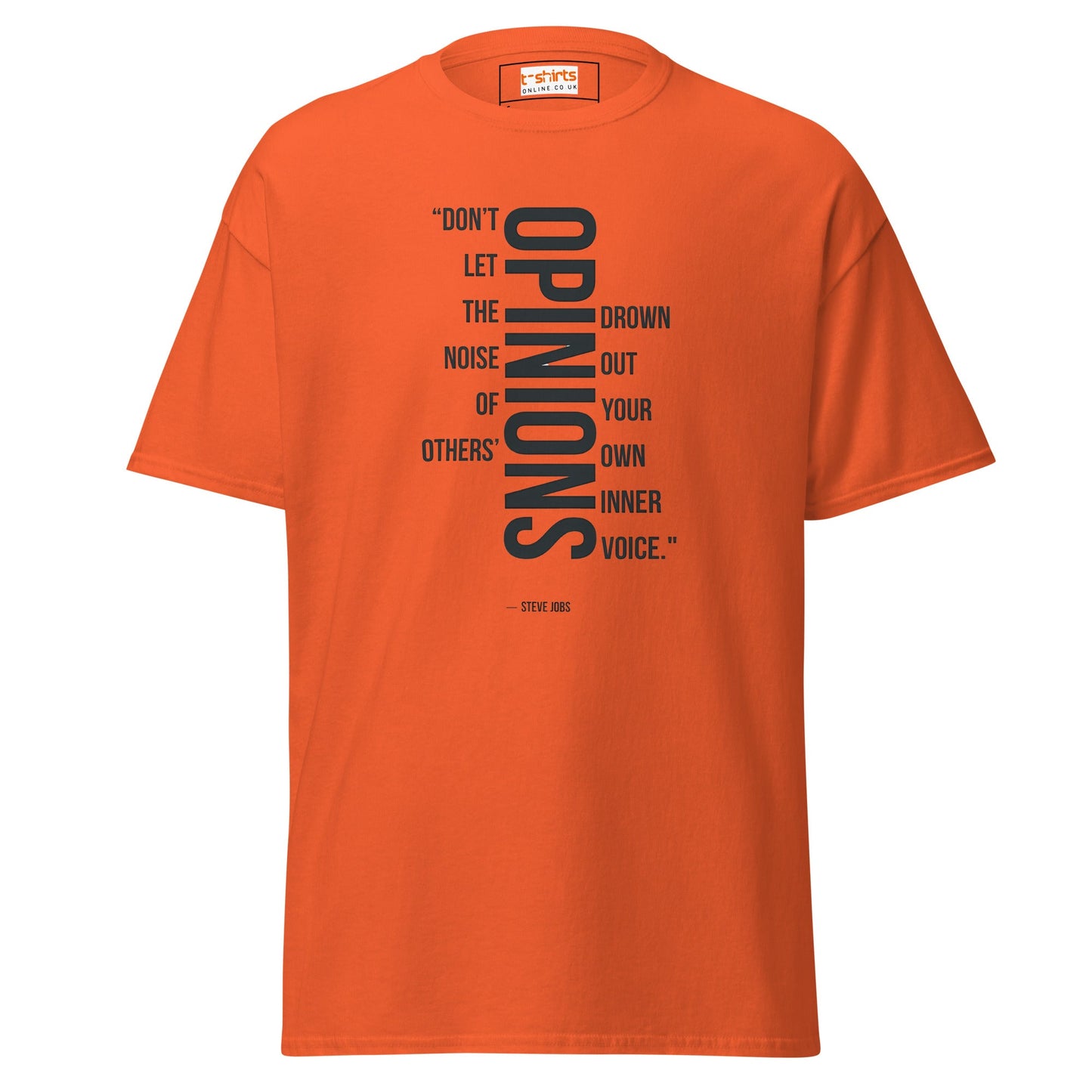 Steve Jobs Quote T-Shirt | Inspiring T-Shirt - Orange - T-Shirts Online