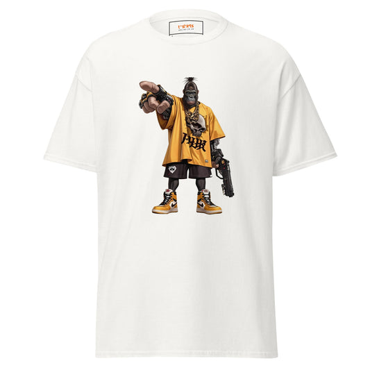 Street Gorilla | Men's Graphic T-Shirt - White - T-Shirts Online